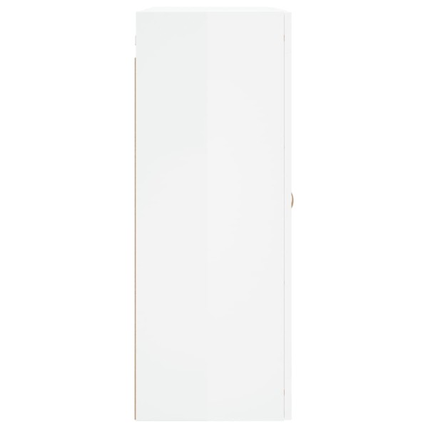 Armario de pared blanco brillante 69,5x34x90 cm