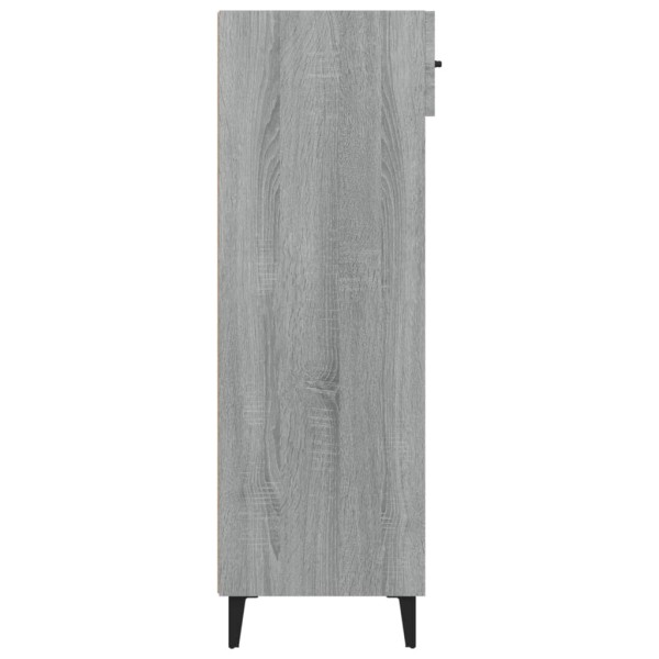 Mueble zapatero madera contrachapada gris Sonoma 60x35x105 cm