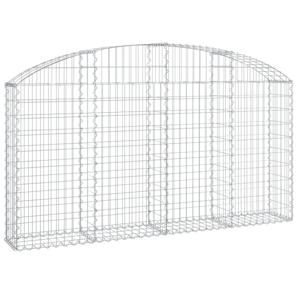 Cesta gaviones forma arco hierro galvanizado 200x30x100/120 cm