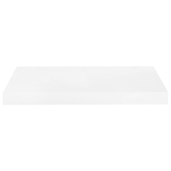 Estante flotante de pared blanco brillante MDF 50x23x3,8 cm