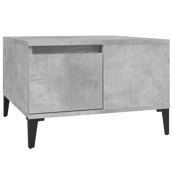 Mesa de centro madera contrachapada gris hormigón 55x55x36,5 cm