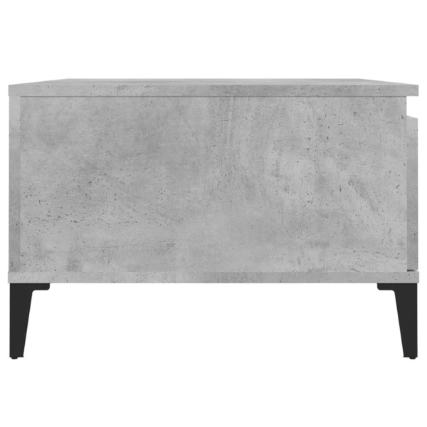 Mesa de centro madera contrachapada gris hormigón 55x55x36,5 cm