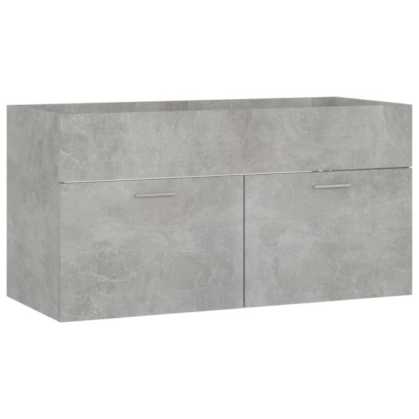 Armario para lavabo contrachapada gris hormigón 90x38,5x46 cm