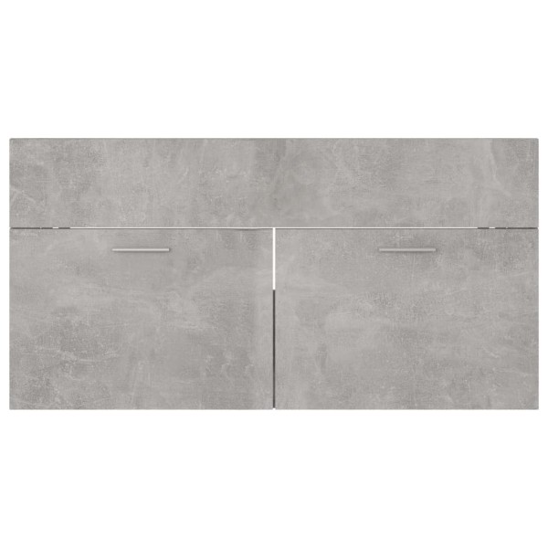 Armario para lavabo contrachapada gris hormigón 90x38,5x46 cm