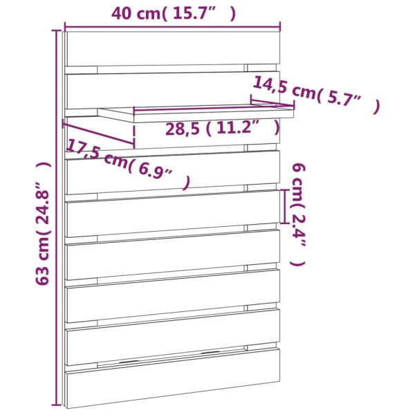 Estantes mesitas pared 2 uds madera maciza de pino marrón miel