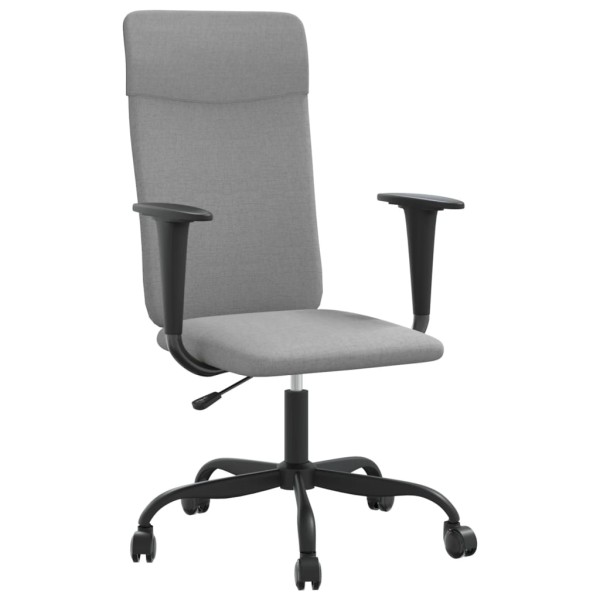 Silla de oficina de tela gris claro