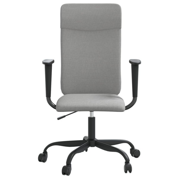 Silla de oficina de tela gris claro