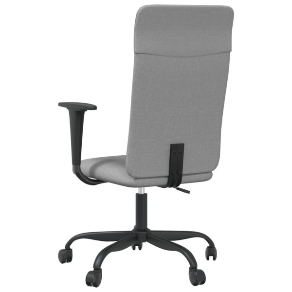 Silla de oficina de tela gris claro