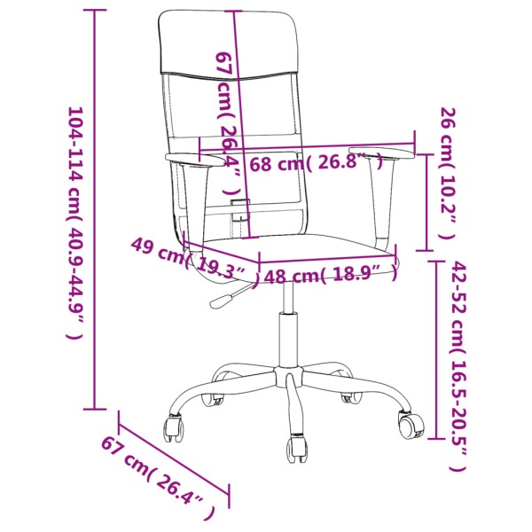 Silla de oficina de tela gris claro