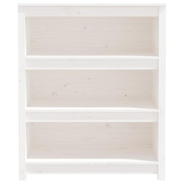 Estantería madera maciza de pino blanca 80x35x97 cm