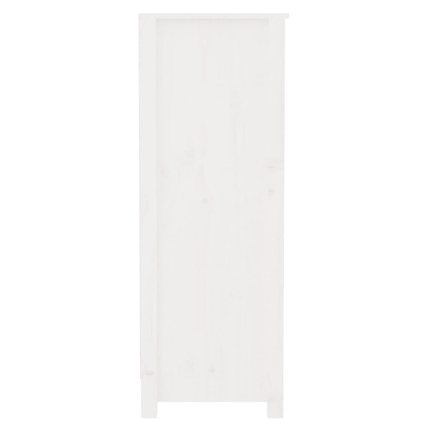 Estantería madera maciza de pino blanca 80x35x97 cm