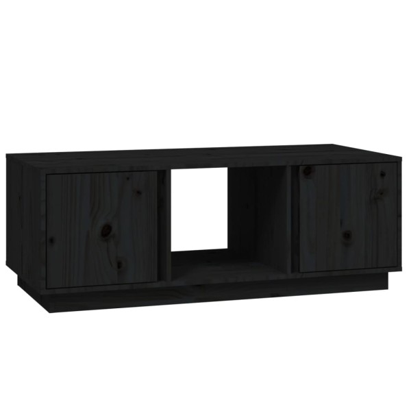 Mesa de centro de madera maciza de pino negro 110x50x40 cm