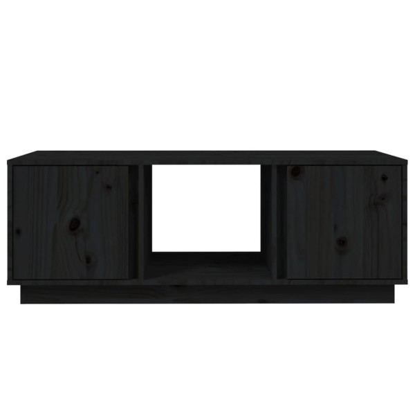 Mesa de centro de madera maciza de pino negro 110x50x40 cm