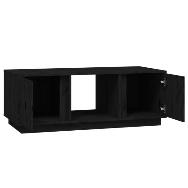 Mesa de centro de madera maciza de pino negro 110x50x40 cm