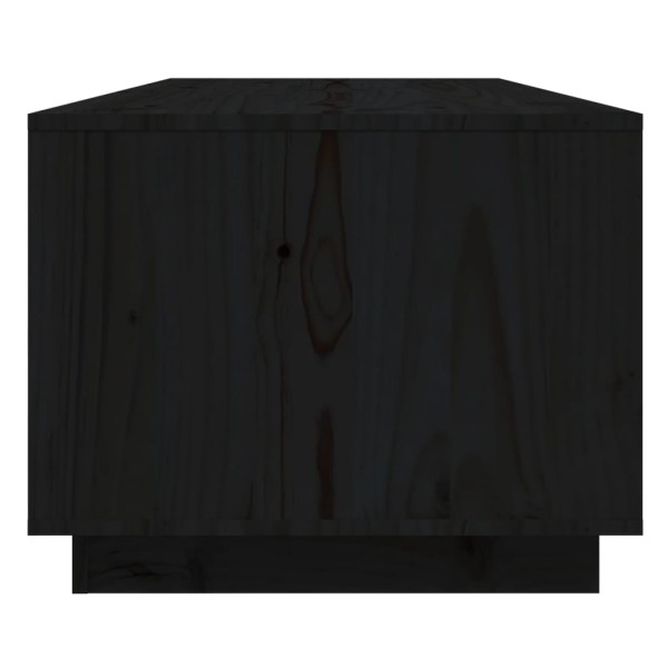 Mesa de centro de madera maciza de pino negro 110x50x40 cm