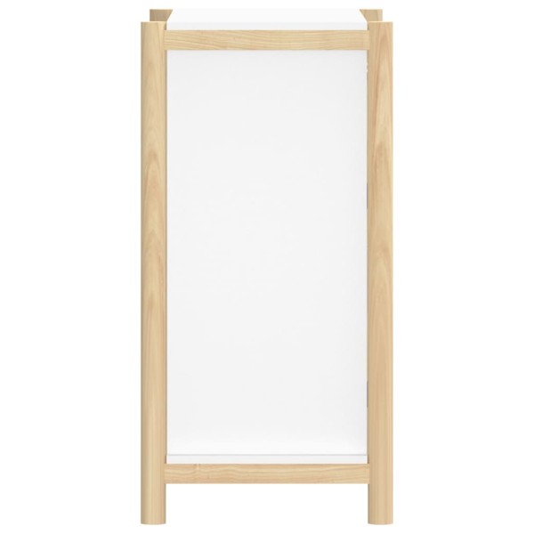 Aparador de madera contrachapada blanco 62x38x75 cm