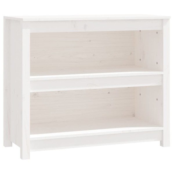 Estantería madera maciza de pino blanca 80x35x68 cm