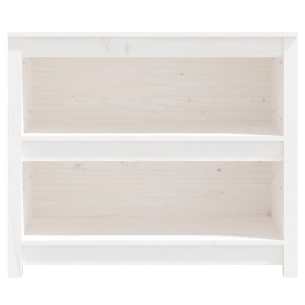 Estantería madera maciza de pino blanca 80x35x68 cm