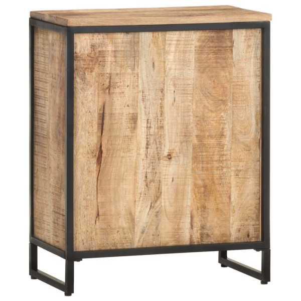 Botellero de madera maciza de mango rugosa 62x33x78,5 cm