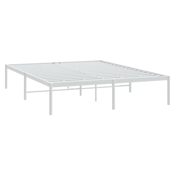 Estructura de cama de metal blanca 140x190 cm