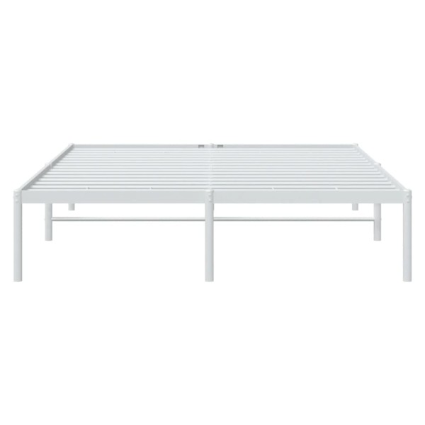 Estructura de cama de metal blanca 140x190 cm