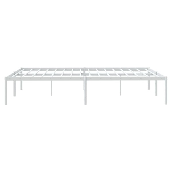 Estructura de cama de metal blanca 140x190 cm