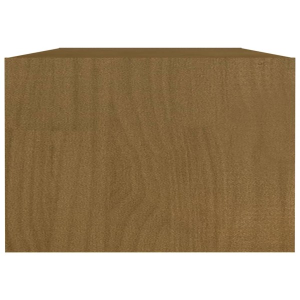 Mesa de centro de madera maciza pino marrón miel 110x50x34 cm