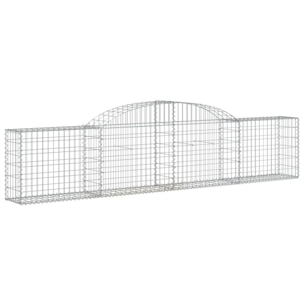 Cesta de gaviones forma arco hierro galvanizado 300x30x60/80 cm