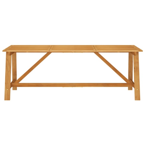 Mesa de comedor de jardín madera maciza de acacia 206x100x74 cm