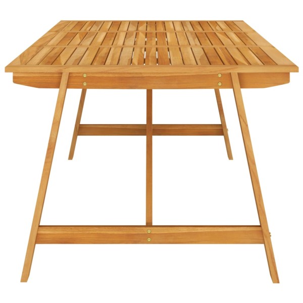 Mesa de comedor de jardín madera maciza de acacia 206x100x74 cm