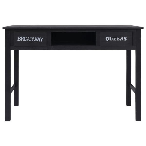 Mesa consola de madera negra 110x45x76 cm