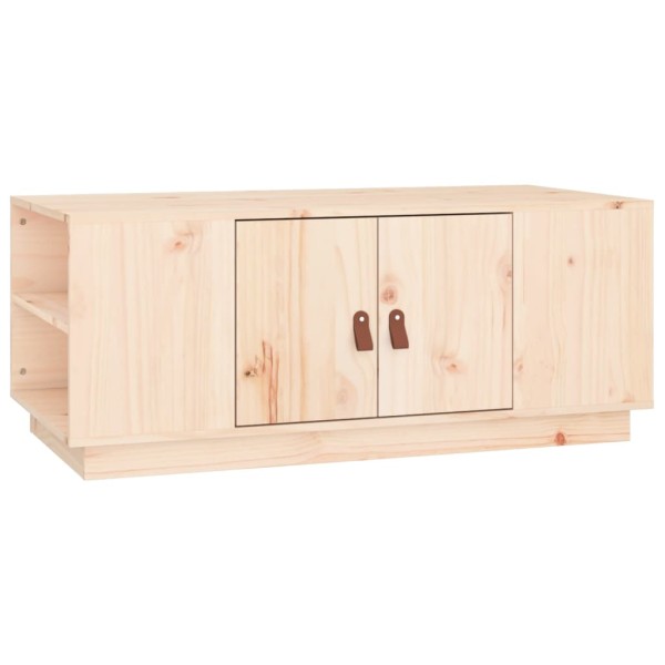 Mesa de centro de madera maciza de pino 100x50x41 cm