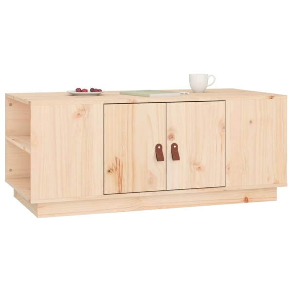 Mesa de centro de madera maciza de pino 100x50x41 cm