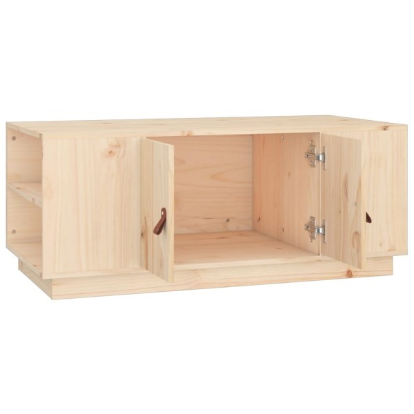 Mesa de centro de madera maciza de pino 100x50x41 cm