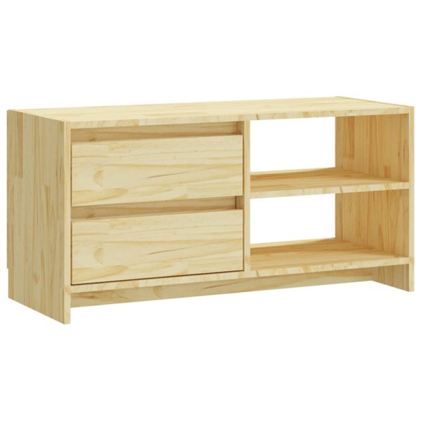 Mueble de TV madera maciza de pino 80x31x39 cm