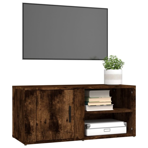 Mueble para TV madera contrachapada roble ahumado 80x31,5x36 cm