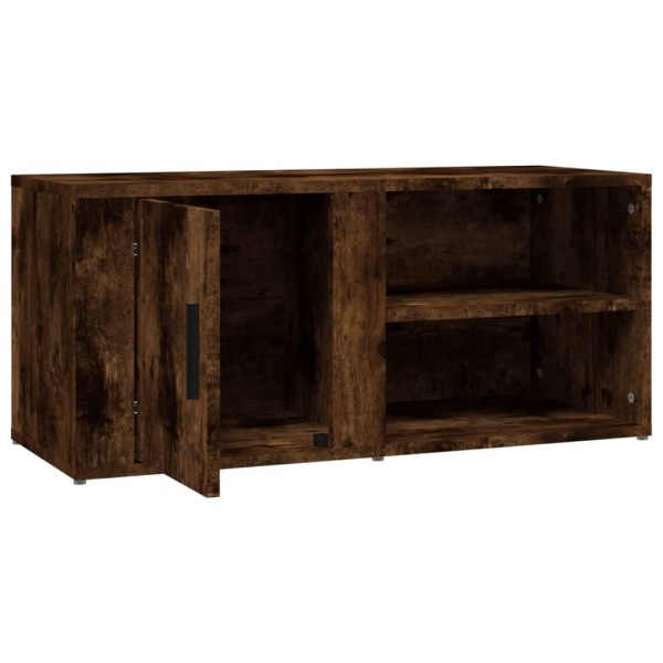 Mueble para TV madera contrachapada roble ahumado 80x31,5x36 cm