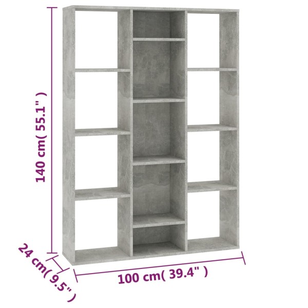 Divisor/estantería de espacio madera contrachapada 100x24x140cm