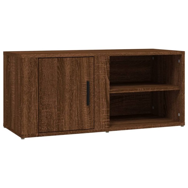 Mueble para TV madera contrachapada roble marrón 80x31,5x36 cm