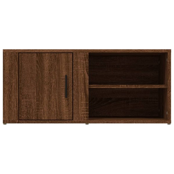 Mueble para TV madera contrachapada roble marrón 80x31,5x36 cm