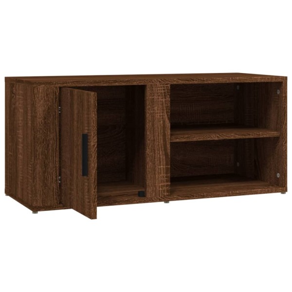 Mueble para TV madera contrachapada roble marrón 80x31,5x36 cm