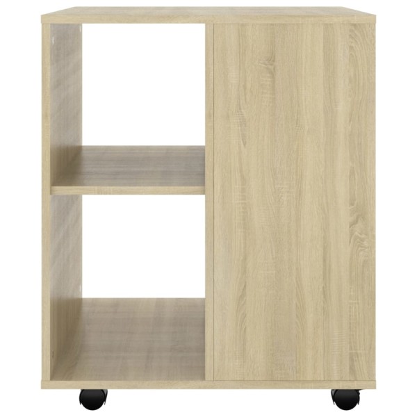 Armario con ruedas madera contrachapada roble Sonoma 60x53x72cm