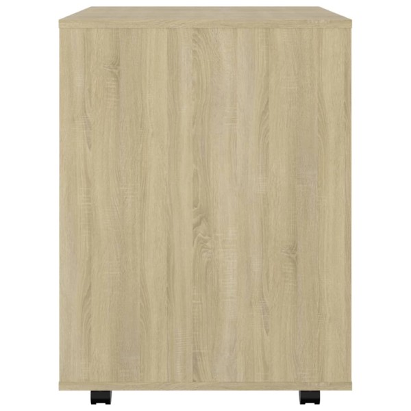 Armario con ruedas madera contrachapada roble Sonoma 60x53x72cm