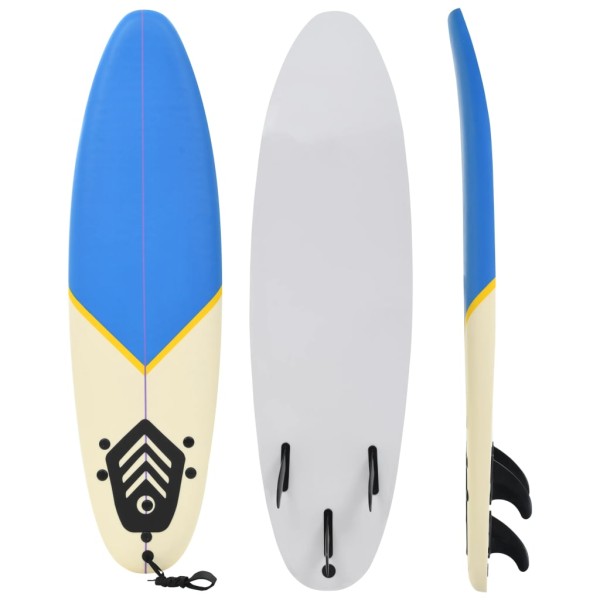 Tabla de surf 170 cm azul y crema