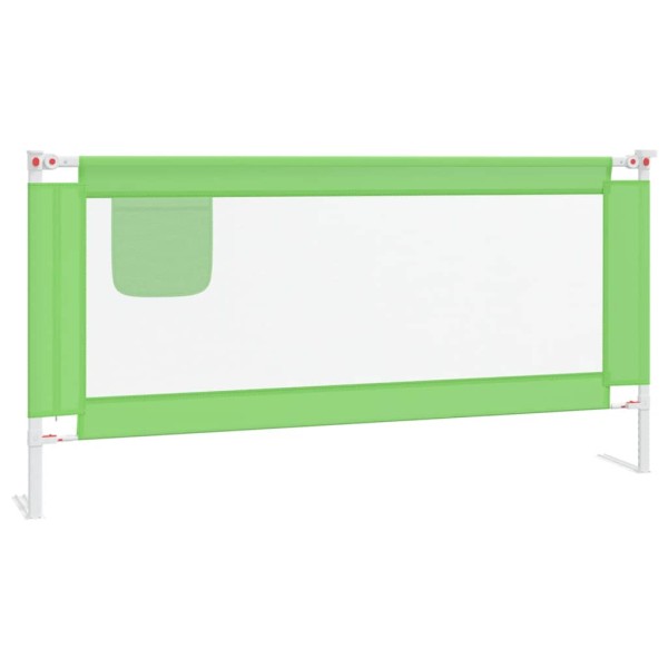 Barandilla de seguridad cama de niño verde tela 180x25 cm