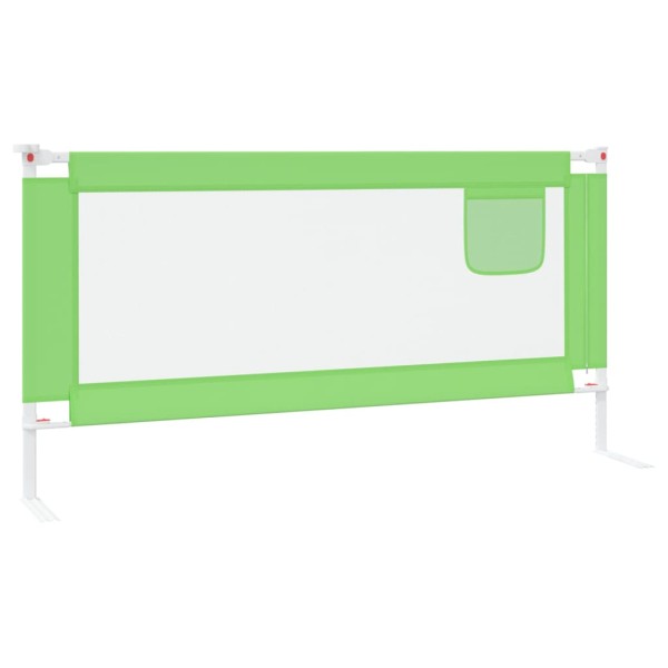 Barandilla de seguridad cama de niño verde tela 180x25 cm