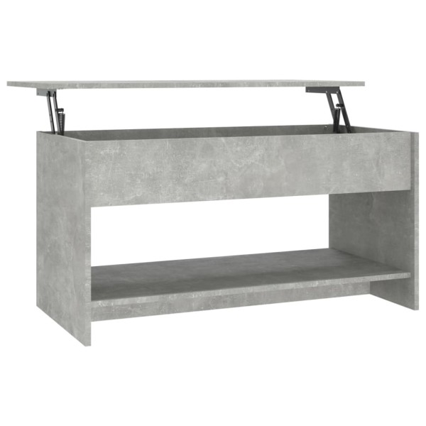 Mesa de centro madera contrachapada gris hormigón 102x50x52,5cm