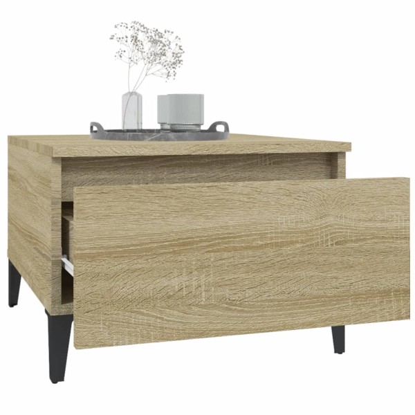 Mesa auxiliar madera contrachapada roble Sonoma 50x46x35 cm