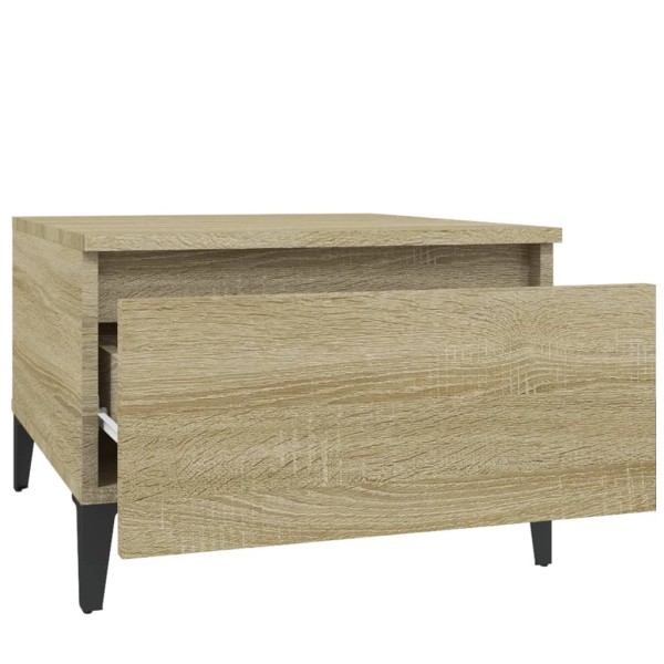 Mesa auxiliar madera contrachapada roble Sonoma 50x46x35 cm