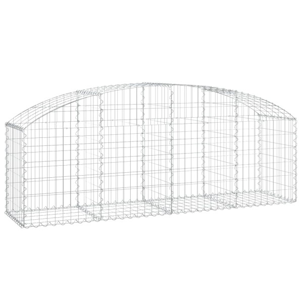 Cesta de gaviones forma arco hierro galvanizado 200x50x60/80 cm